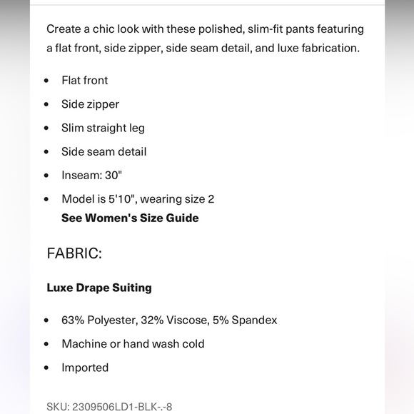 Trina Turk NWT Furusato Women's Pants with Size Tux Stripe Size 14 - Picture 15 of 16